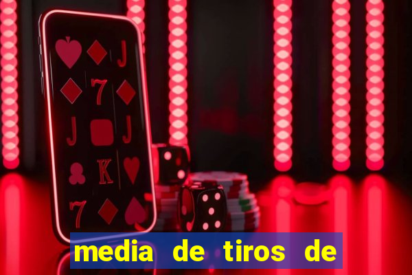 media de tiros de meta por jogo